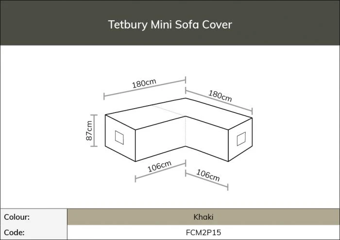 Bramblecrest Tetbury Mini Corner Sofa Cover - Image 2