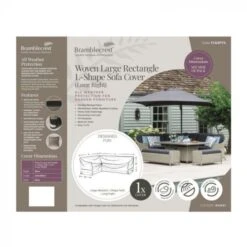 Bramblecrest Rattan Large Long Right L-Shape Sofa Cover - Chedworth/Monterey