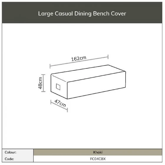 Bramblecrest Cover Long Casual Dining Bench Khaki - Chedworth/Monterey - Image 3
