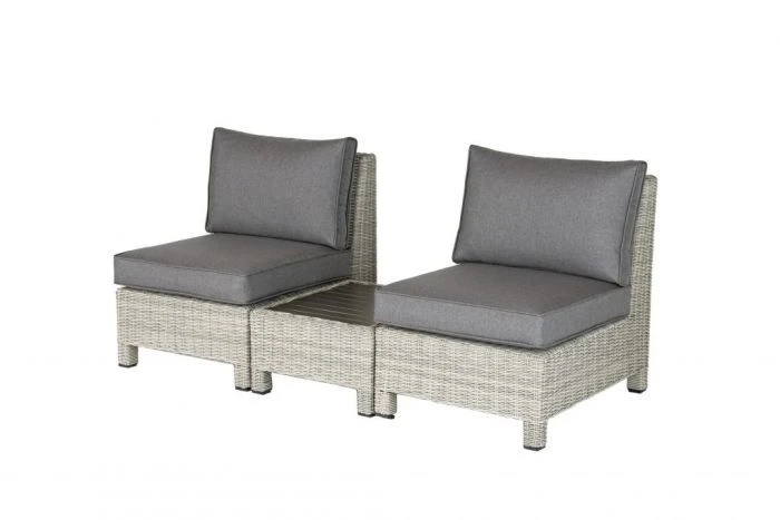 Kettler Palma Low Lounge Corner Set W Coffee Table Whitewash - Image 8