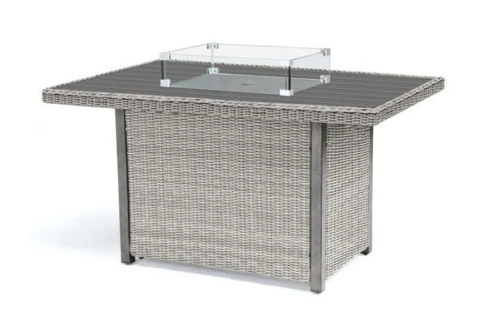 Kettler Palma Mini Corner Seating With Firepit Table (Whitewash With Grey Taupe Cushions) - Image 4