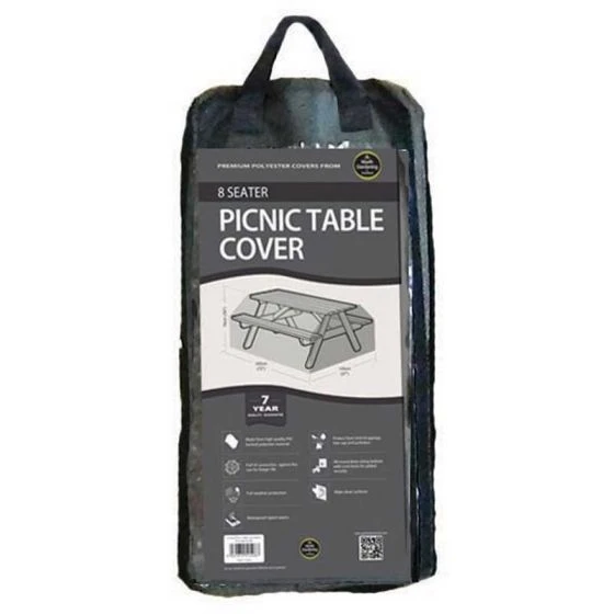 Garland 8 Seater Picnic Table Cover Black - Image 2