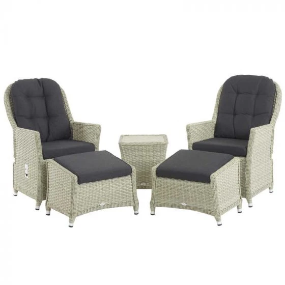 Bramblecrest Chatsworth Recliner Set W 2 Footstools & High Coffee Table - Image 3