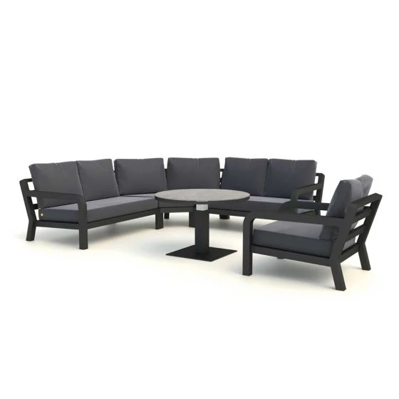 Norfolk Leisure Timber Round Lounge Corner Set - Image 3