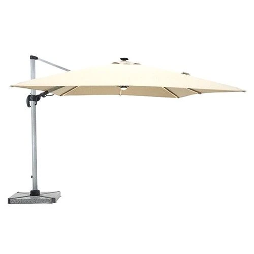 Bramblecrest Truro 3mx3m Square Side Post Parasol Sand With LED - Image 3