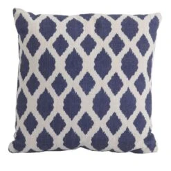 Bramblecrest Scatter Cushion Square Blue Trellis