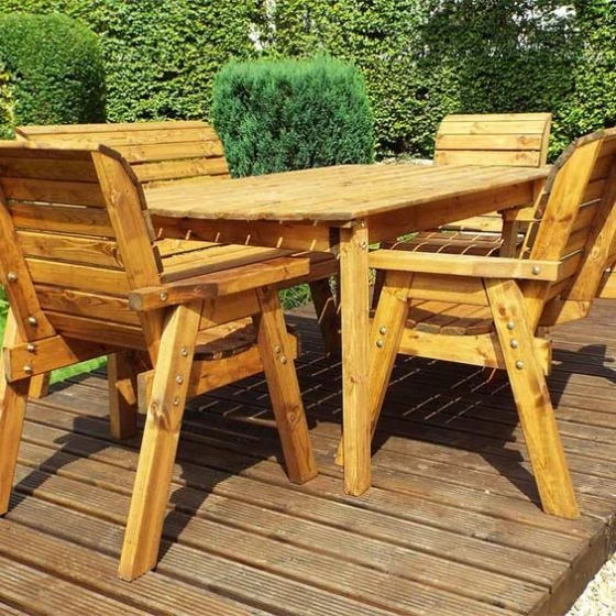 Charles Taylor Six Seat Rectangular Set (2 Benches + 2 Chairs) - Image 3