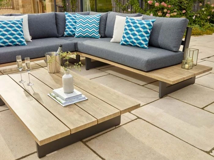 Bramblecrest Vienna Square Modular Sofa Set W Rectangle Coffee Table - Image 2