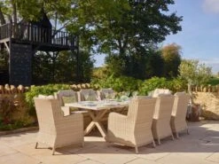 Bramblecrest Somerford 8 Seater Set W 240x100cm Ceramic Top Table