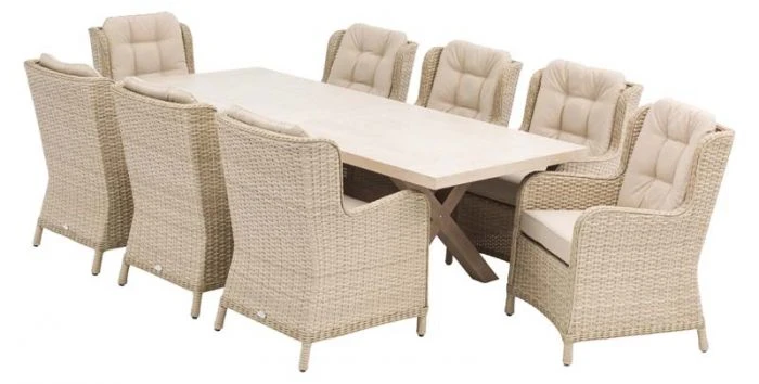 Bramblecrest Somerford 8 Seater Set W 240x100cm Ceramic Top Table - Image 5