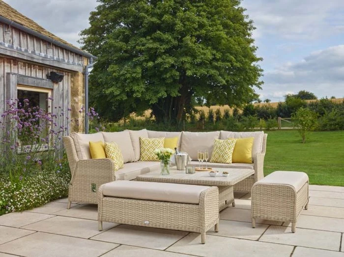 Bramblecrest Somerford Reclining Modular Sofa Set W Adj Table & 2 Benches - Image 2